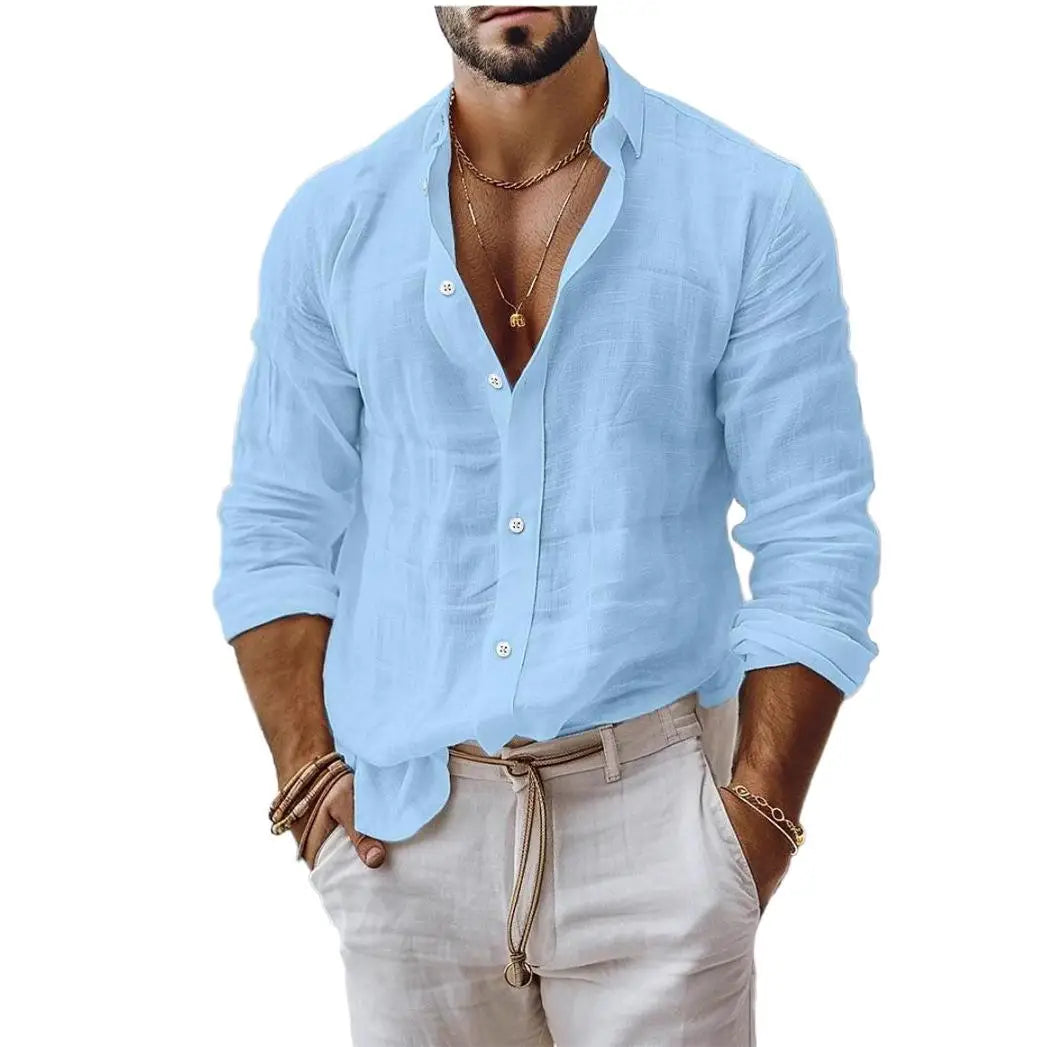 camisa mare blu